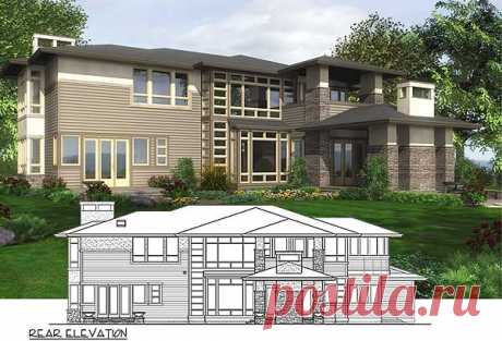 Above And Beyond - 23480JD | Contemporary, Modern, Northwest, Prairie, Luxury, Photo Gallery, Premium Collection, 2nd Floor Master Suite, Bonus Room, Butler Walk-in Pantry, CAD Available, Den-Office-Library-Study, PDF | Architectural Designs