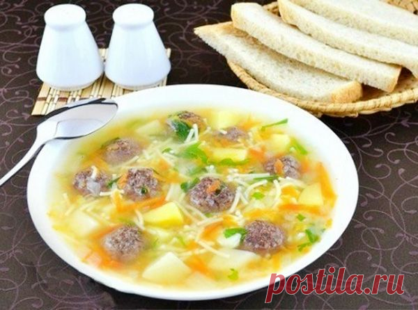 Суп с фрикадельками и вермишелью рецепт приготовления