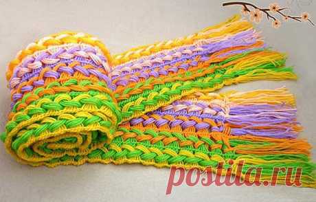 Шарфик на линейке крючком - My Hobby Book: Вязание и вышивкаMy Hobby Book: Вязание и вышивка