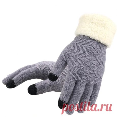 Зимние женские вязаные перчатки, женские перчатки с сенсорным экраном, вязаные плотные теплые мягкие тянущиеся вязаные варежки, женские перчатки |Женские перчатки |