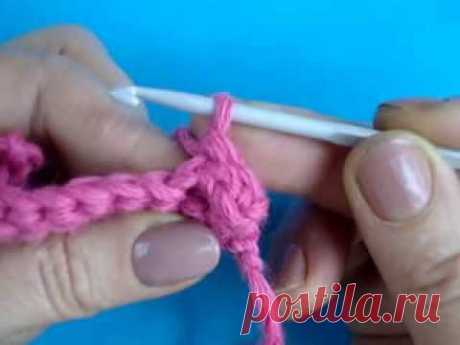 Вогнутый рельефный столбик Вязание крючком урок324 Crochet basic stitch