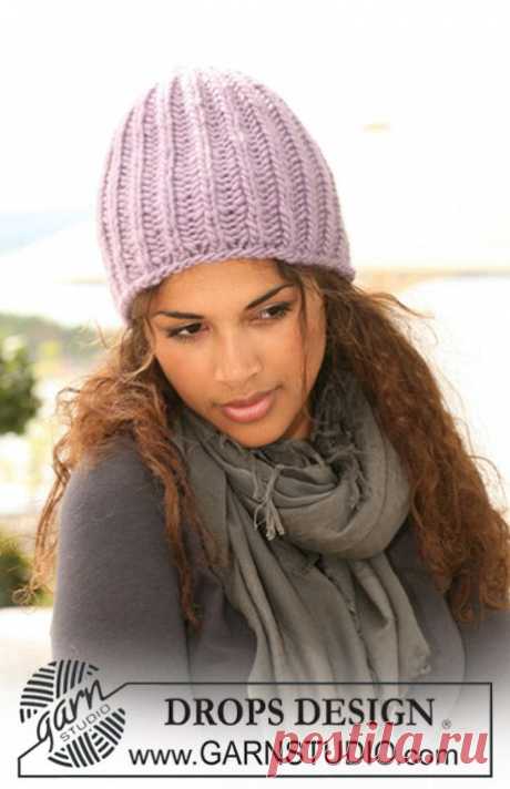 Cappello DROPS in coste inglesi in &quot;Eskimo&quot;.  ~ DROPS Design