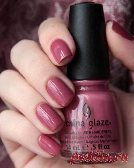 Fifth Avenue, #China_Glaze - dark rosy mauve (antique pink) creme #nail_polish / lacquer | @andwhatelse