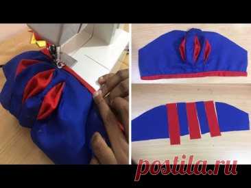 Stylish sleeves design for blouse, sleeves cutting and stitching# 01