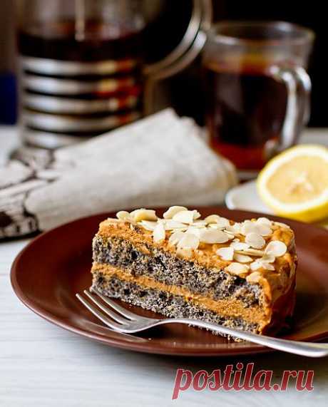 Маковый торт с кремом из вареной сгущенки | Вкусный блог - рецепты под настроение