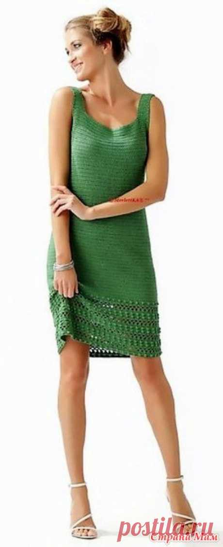 . Элегантное зеленое платье. Это платье смотрится очень элегантно и прекрасно подойдет для летних дней. https://svithobby.blogspot.co.il/