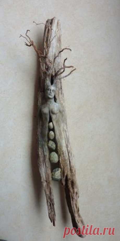 Baum frau, Kunst aus treibholz, Skulpturen