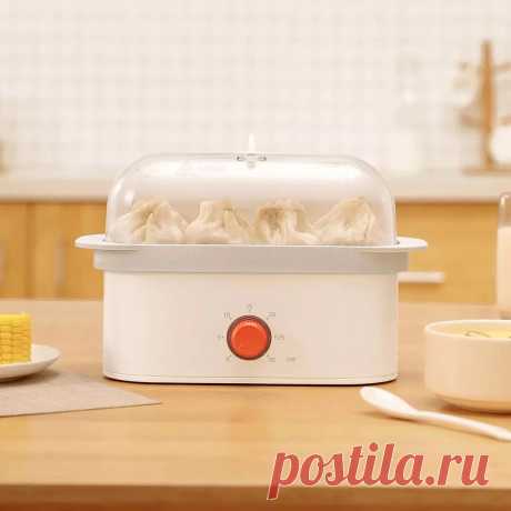 Pinlo multifunctional electric mini steamer from xiaomi youpin fast heating precise timing anti-dry induction design with non-stick coating easy to store for food Sale - Banggood.com