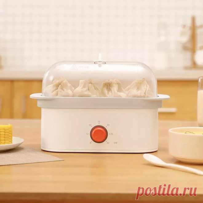 Pinlo multifunctional electric mini steamer from xiaomi youpin fast heating precise timing anti-dry induction design with non-stick coating easy to store for food Sale - Banggood.com