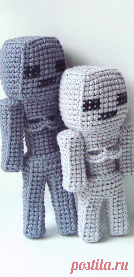 PDF Скелет из Майнкрафта крючком. FREE crochet pattern; Аmigurumi doll patterns. Амигуруми схемы и описания на русском. Вязаные игрушки и поделки своими руками #amimore - майнкрафт, minecraft, скелет, skeleton, squelette, Skelett, кукла, куколка.