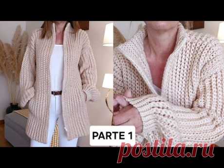 Как связать жакет/кардиган крючком. ЧАСТЬ 1.