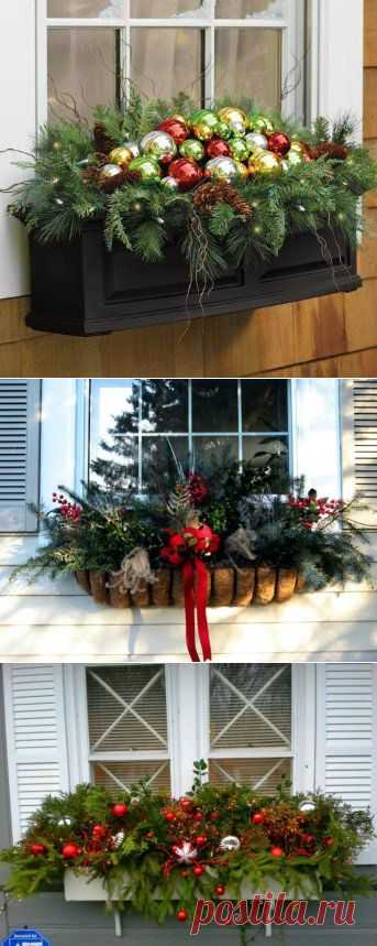 Рождественское украшение окна и балкона. Мастер-класс | Домохозяйка