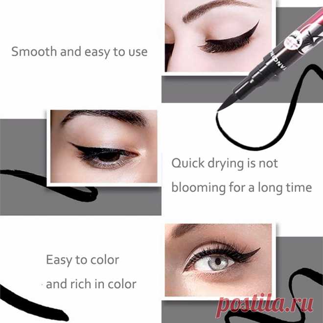 4 Colors 36H Black Eyeliner Pencil Waterproof Long-lasting Eye Liner Liquid Pen Precision Smudge-Proof Smooth Beauty Makeup Tool