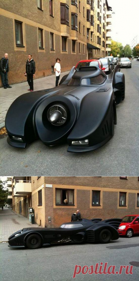 Cooest Car - Frunkey.comFull sized replica of the Batmobile. It was built on a 1973 Lincoln Continental chassis and it took $1 million US dollars and 3.5 years to complete. Its interior contents: plasma TV and DVD, built in satellite navigation, voice recognition, height adjustment, reversing cameras.