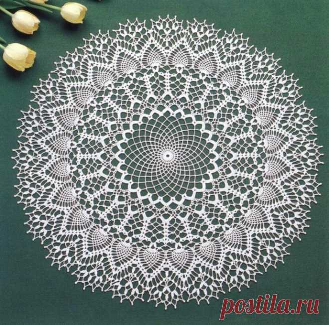 Ажурная салфетка крючком