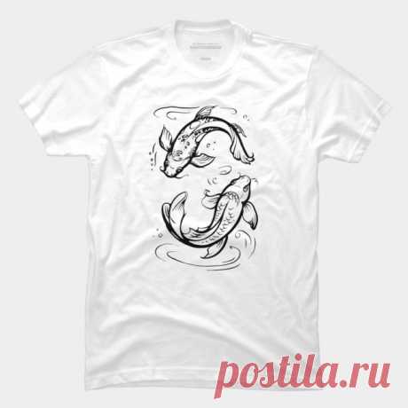 Koi Carps. Pisces Zodiac Sign T Shirt By Yulla Design By Humans
