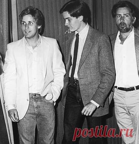 Мартин Шин с сыновьями Чарли Шином и Эмилио Эстевесом