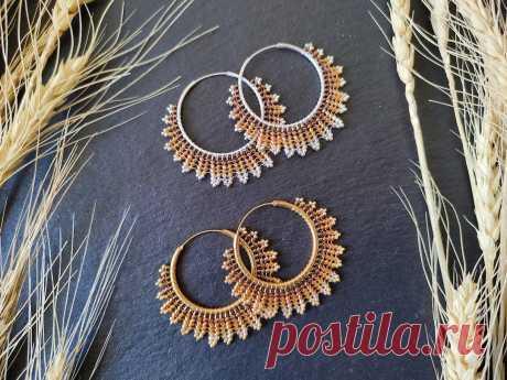 Handmade Crescent Moon Hoop Earrings neomi in Orange Ombre Colors, Lightweight Brass and Silver Colored Earrings With Miyuki Delica Beads - Etsy Australia This Hoop Earrings item by BafflingBeadsAT has 18 favorites from Etsy shoppers. Ships from Austria. Listed on 29 Dec, 2023