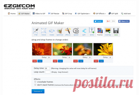 Онлайн анимированные GIF производитель Онлайн в формате GIF Maker, где можно создавать анимированные картинки, баннеры, слайд-шоу из последовательности изображений. Загрузить кадры и сделать GIF или объединить и редактировать уже существующие GIF-файлов