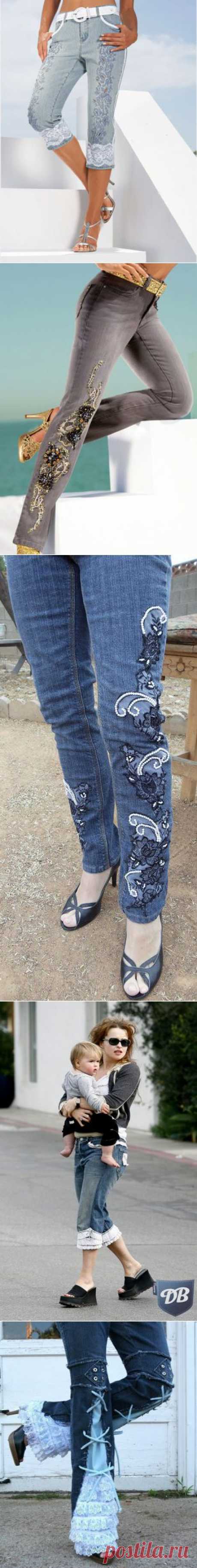 Как украсить женские джинсы?
