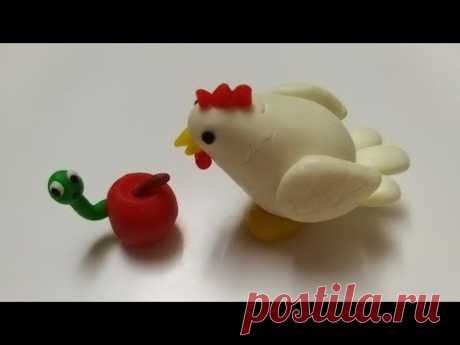Как слепить Курицу 🐓 из мастики, пластилина, полимерной глины (Cake/Fondant Topper - Hen). - YouTube