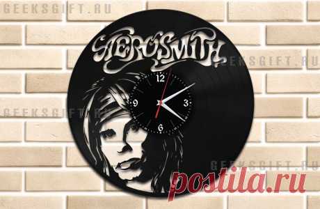 Необычный подарок: Часы из виниловой пластинки - группа Aerosmith