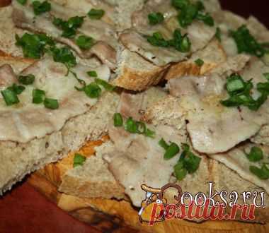 Бутерброды с беконом и зеленым луком на мангале фото рецепт приготовления