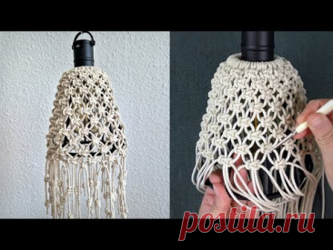 DIY Macrame Lampshade EASY Lamp Cover | Hanging Home Decor