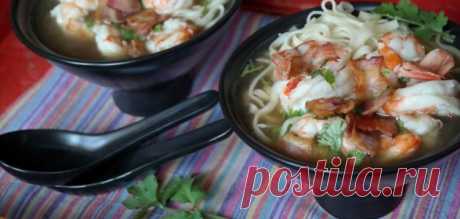 Малайзийский суп с креветками и лапшей – Вся Соль - кулинарный блог Ольги Баклановой
