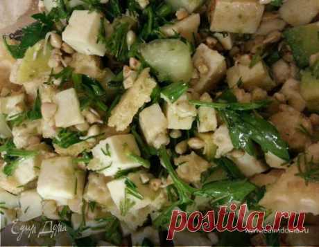 Салат с зеленой гречкой, пошаговый рецепт на 1318 ккал, фото, ингредиенты - Катерина Суханова