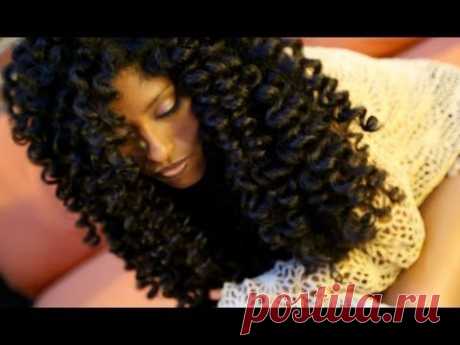 Natural Hair No Heat Curls &amp; Waves Flexi Rod Tutorial - YouTube