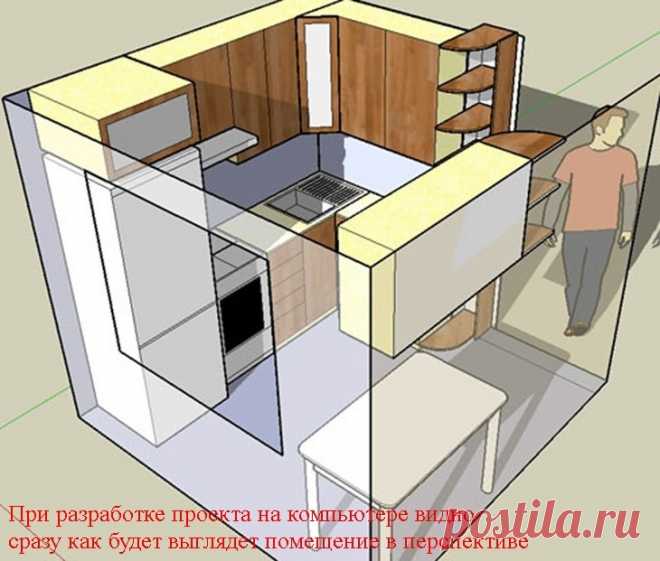 Дизайн проект 5 и 6 кв. м кухни в хрущевке своими руками | Советы Хозяевам.РФ