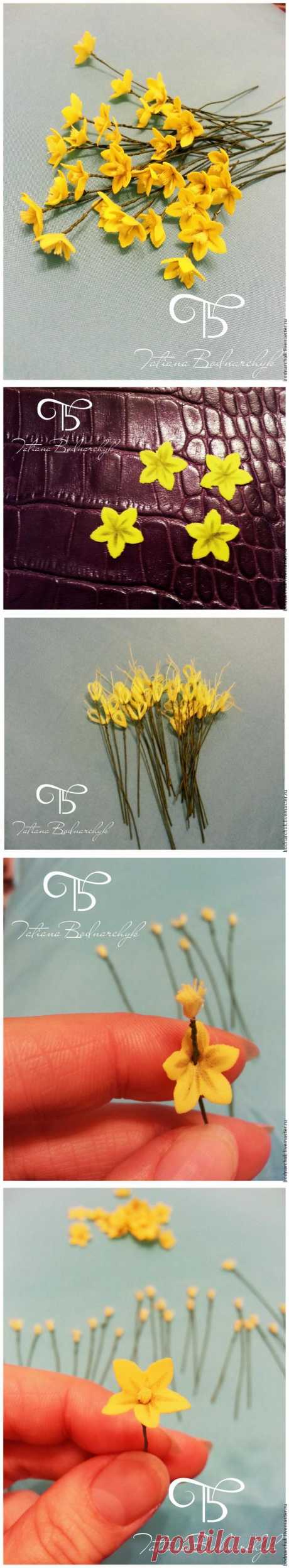 Создание полевых цветов из фоамирана: весенники