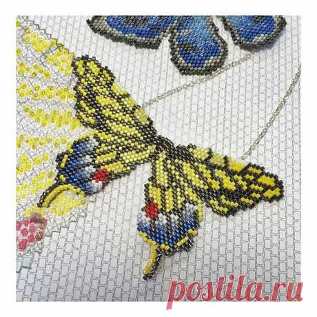 ✨Swallow Tail Butterfly-mark 2✨ #inmystudio  #handmade #instajewelry #beadwork #beading #butterfly #beadedjewelry #beadedbutterfly #workwithyourhands #miyukibeads #clarafrancisjewellery #love #beads #handsewn #onebeadatatime