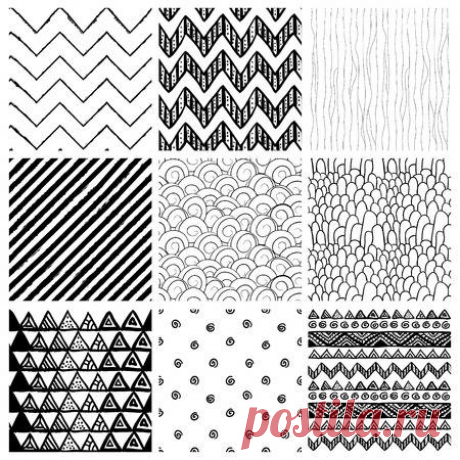 Set of Nine Abstract Hand Drawn Geometric Black and White Seamless Background Patterns  Fully Editable EPS file with Pattern Swatches 123RF - Миллионы стоковых фото, векторов, видео и музыки для Ваших проектов.