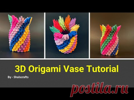 This video is about how to make paper vase 3d origami. Easy and Beautiful Paper Valentines Day craft. How to make a beautiful 3D Origami vase. 3d origami vase tutorial. How to fold paper vase. Valentine Day Gift 3D Origami.
Valentine 2022 Origami vase Tutorial 3D