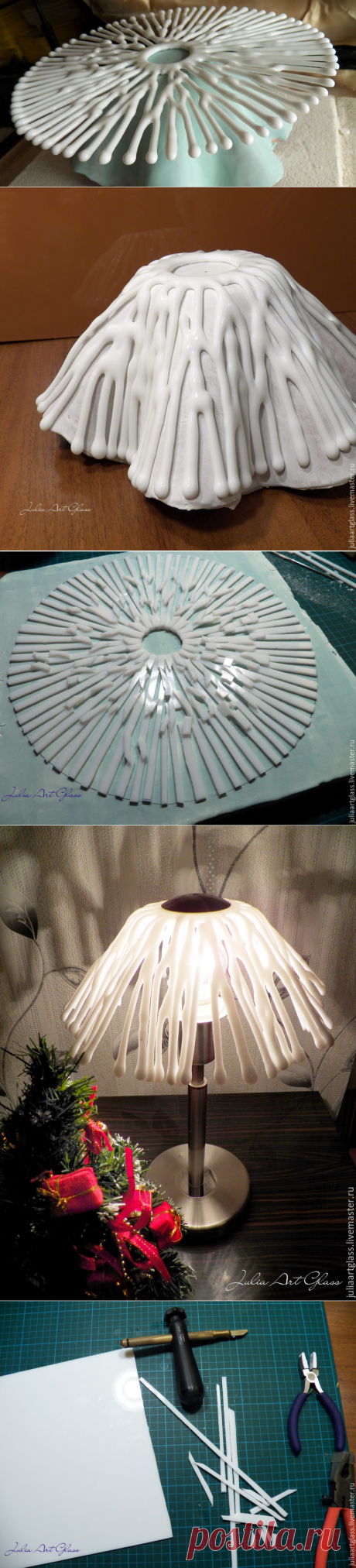 Делаем абажур для лампы в технике фьюзинг - Ярмарка Мастеров - ручная работа, handmade