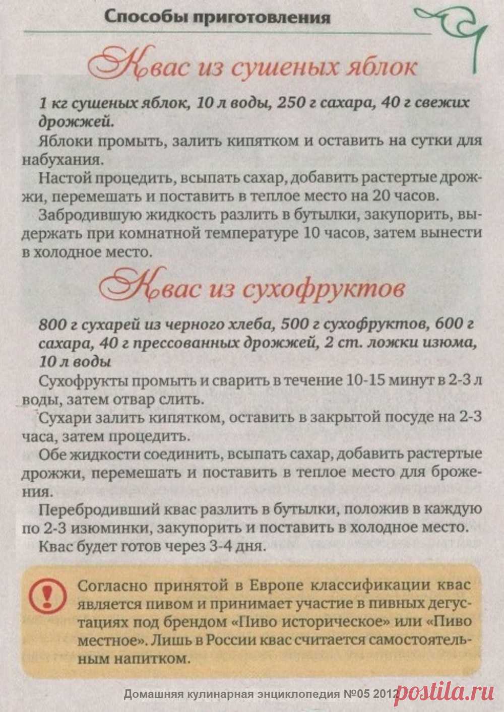 Квас из сушеных яблок. Квас из сухофруктов