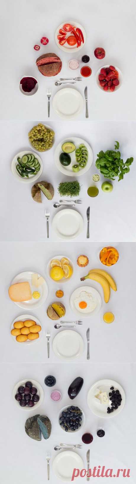 Одноцветный завтрак (4 фото)