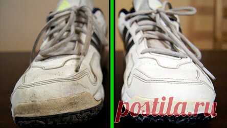 Как легко отбелить белые кроссовки, грязную подошву от желтизны за 10 минут