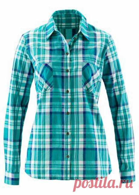Блузка с длинным рукавом синий «потертый» - John Baner JEANSWEAR заказать онлайн - bonprix.kz