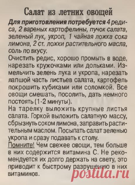 Салат из летних овощей