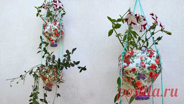 Подвесной горшок для цветов. Поделки для дачи и сада | Мастер Сергеич | Яндекс Дзен