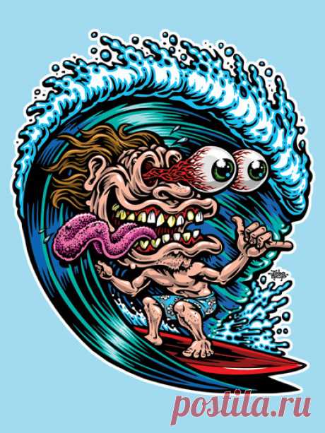 SURF FREAK 18x24 poster (signed) · Jimbo Phillips webstore · Online Store Powered by Storenvy