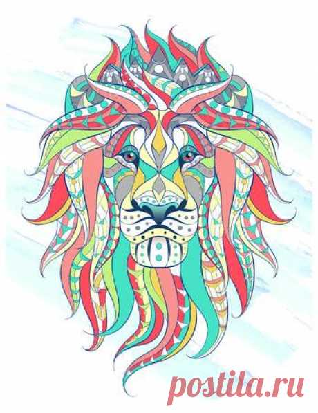 Patterned head of the lion on the grunge background. Leo with.. 123RF - Millions of Creative Stock Photos, Vectors, Videos and Music Files For Your Inspiration and Projects.
