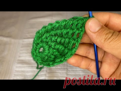 Красивый листик крючком/ amazing crochet leaf