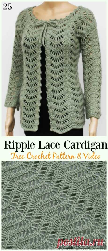 Crochet Women Summer Jacket Cardigan Free Patterns