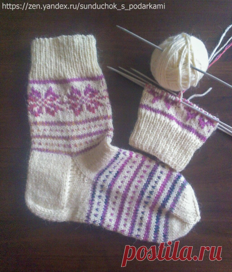 Пряжа, которую я выбрала для вязания носков и почему.