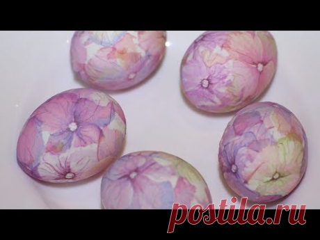 Необычные пасхальные яйца! Как окрасить не используя краситель! Декупаж. Easter eggs decoupage