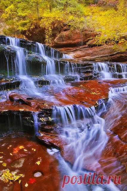 Arch Angel Falls, Национальный парк Зайон, штат Юта.
